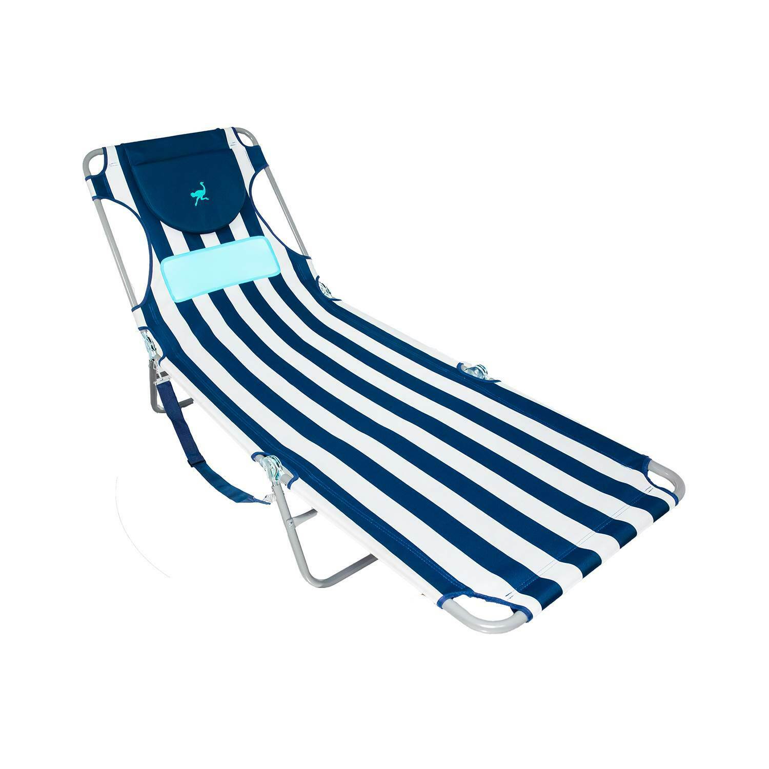 Ostrich Comfort Lounger Face Down Sunbathing Chaise Lounge Beach Chair， Stripes