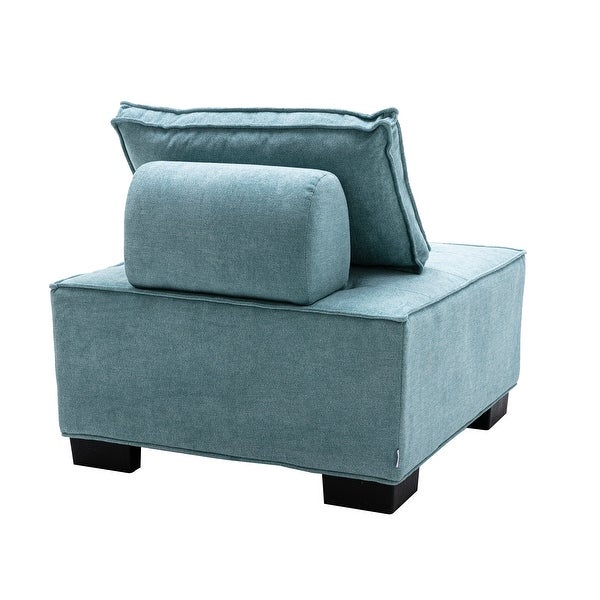 Poly fabric Square Living Room Ottoman Lazy Chair