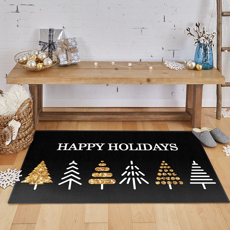 Mohawk® Home Prismatic Holiday Trees Black