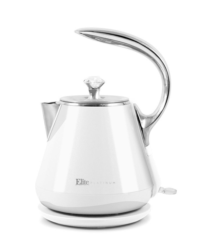 Elite Platinum 1.2L Cool-Touch Stainless Steel Electric Kettle White