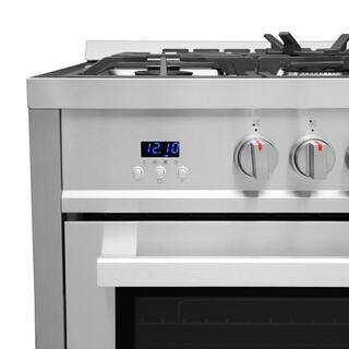 Cosmo 36 in. 3.8 cu. ft. Single Oven Gas Range with 5 Burner Cooktop and Heavy Duty Cast Iron Grates in Stainless Steel COS-965AGC