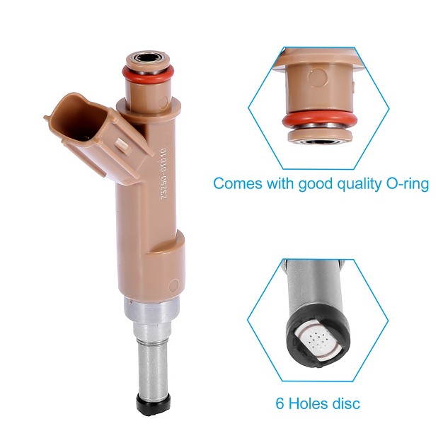 Unique Bargains 23250 0t010 Fuel Injector For Toyota Corolla Matrix 4 Door For Scion Brown 4 Pcs