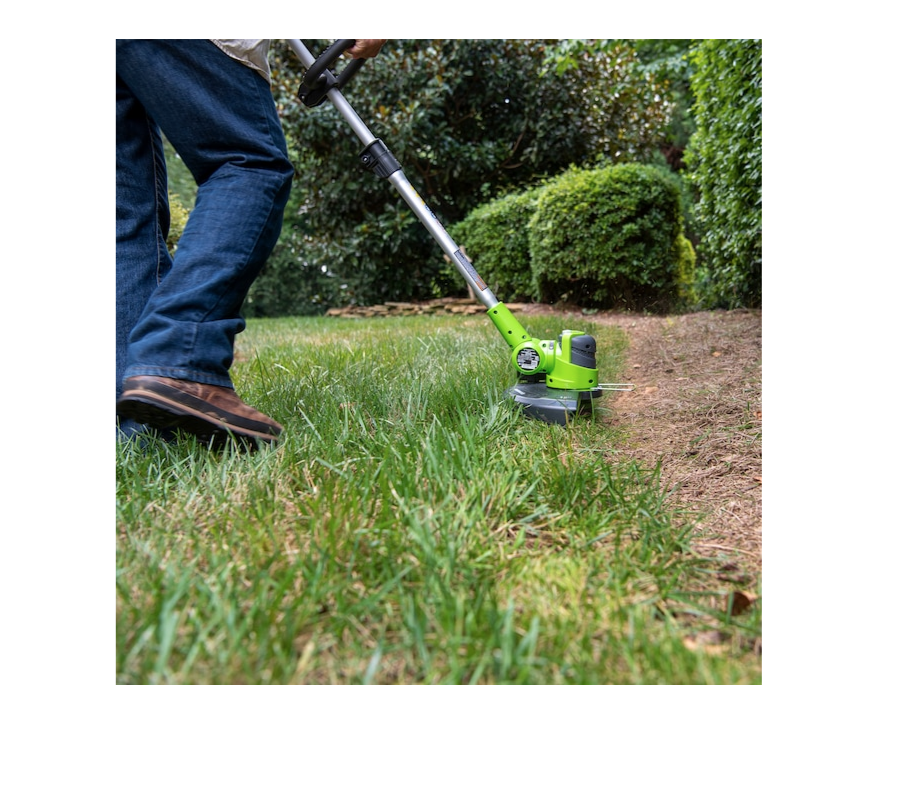 Greenworks ST24B215 24-volt 12-in Straight Cordless String Trimmer Edger Capable (Battery Included)