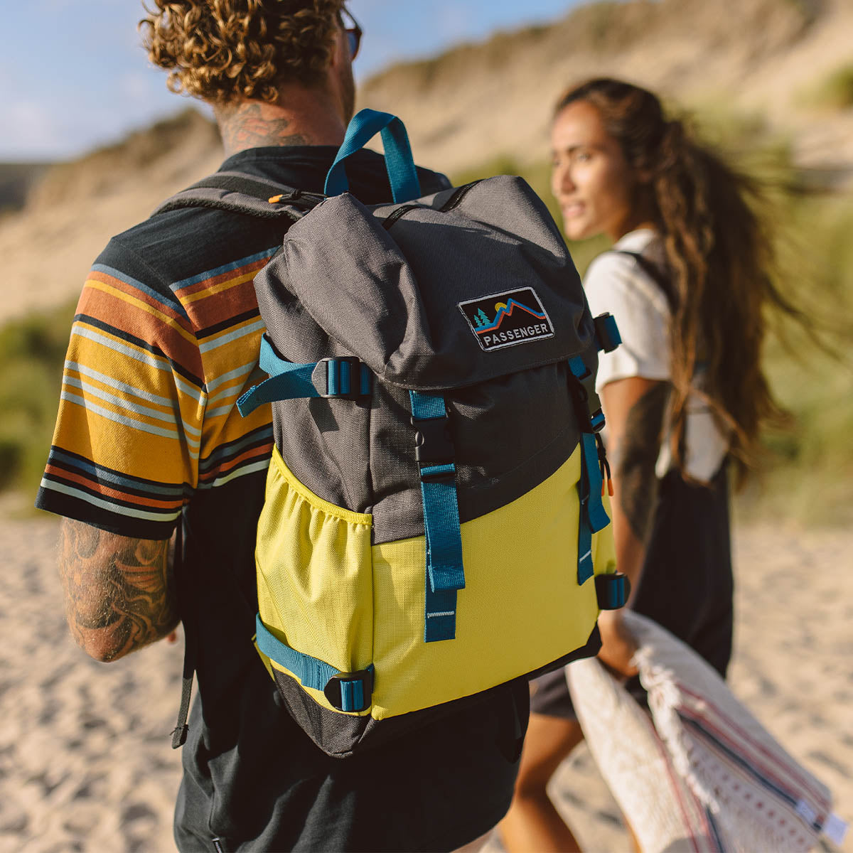 Boondocker Recycled 26L Backpack - Grey Olive/Sheen Yellow