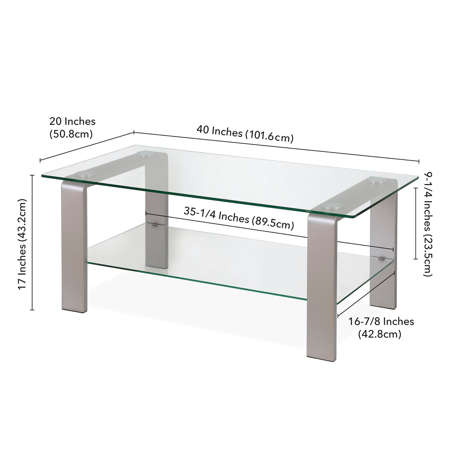 Finley and Sloane Asta Rectangular Coffee Table