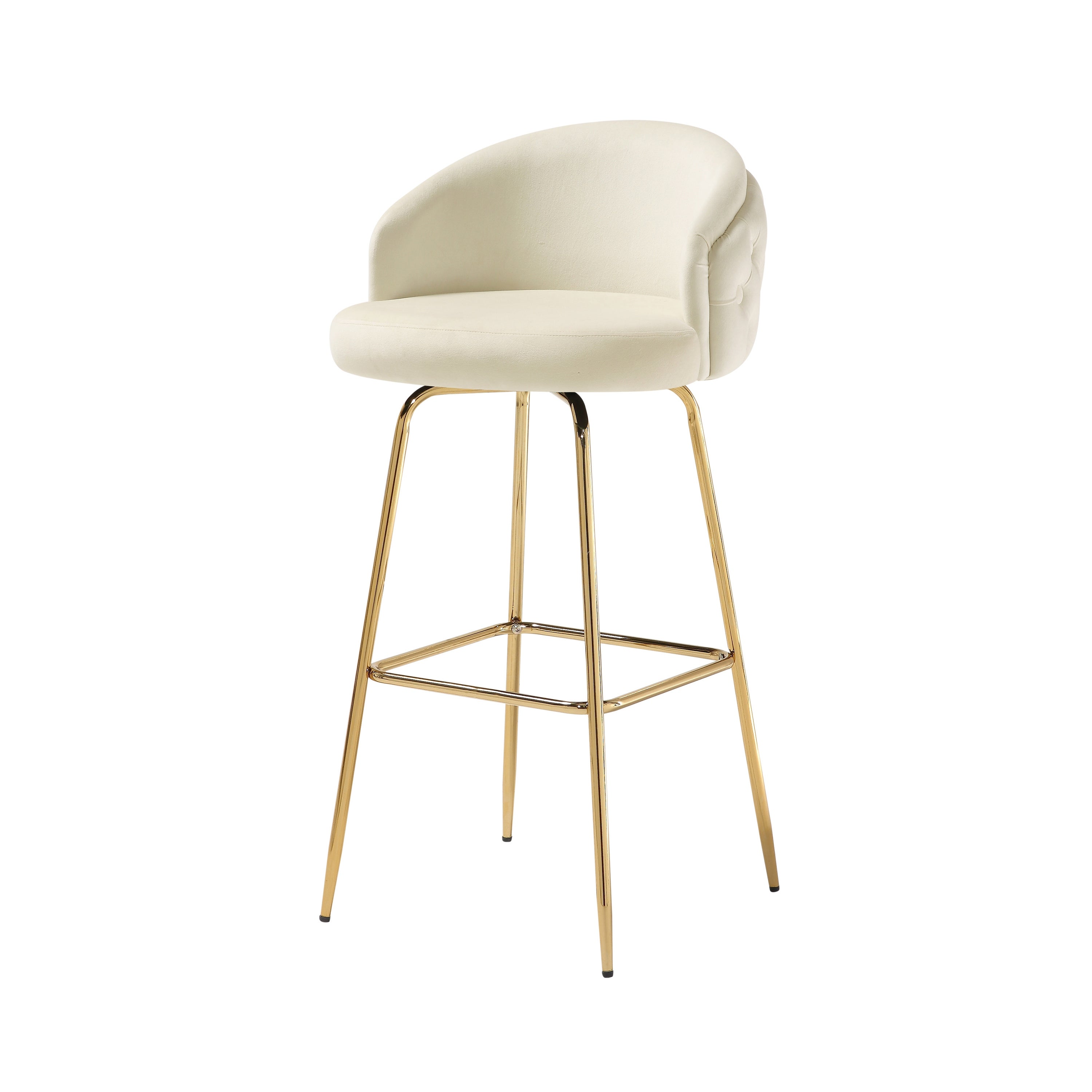 Art Leon Swivel Velvet Uhpolstered Bar Stool