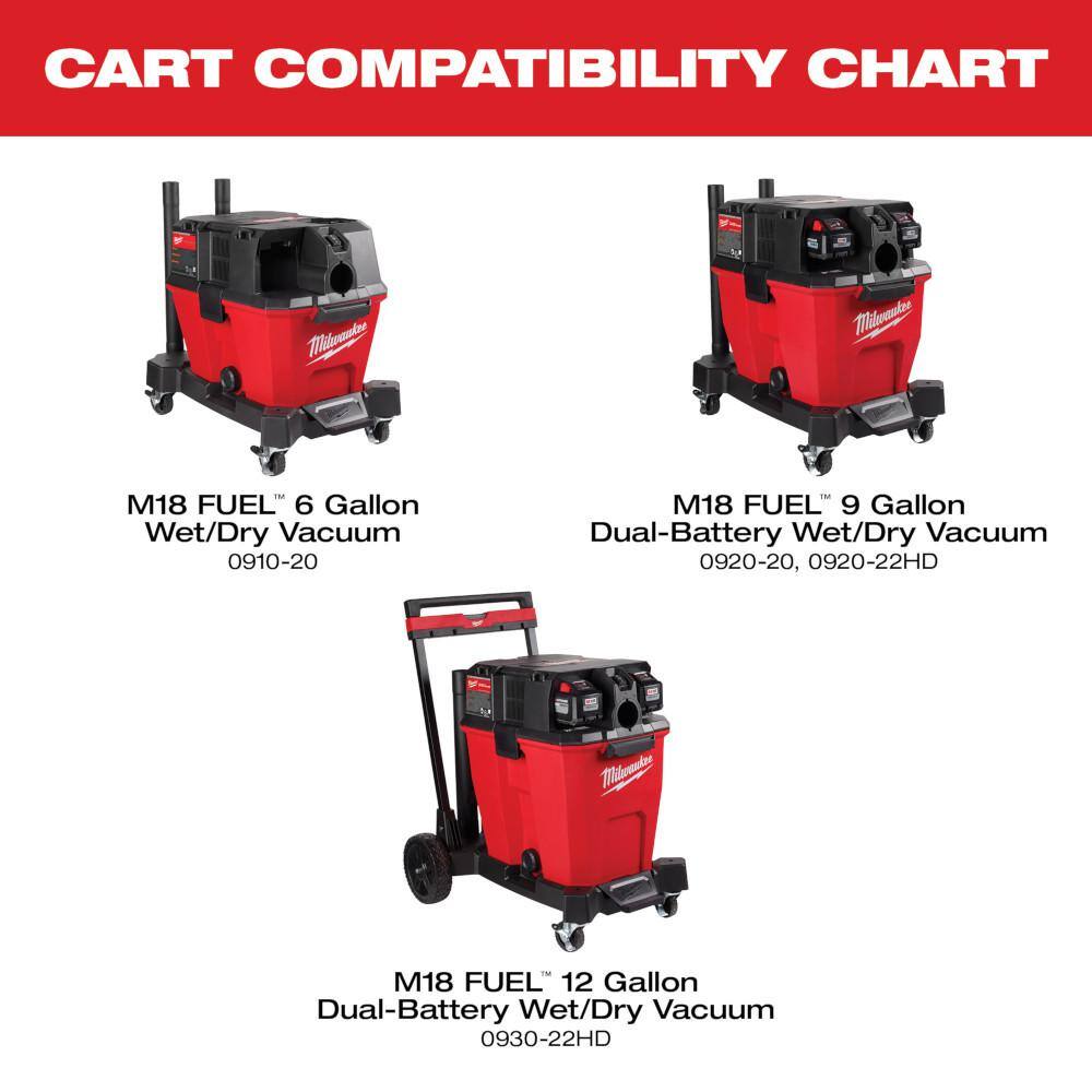 MW M18 Premium WetDry Shop Vacuum Cart 0933-20