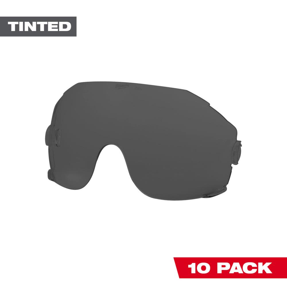 Milwaukee Tinted Eye Visor Replacement Lenses 10pk