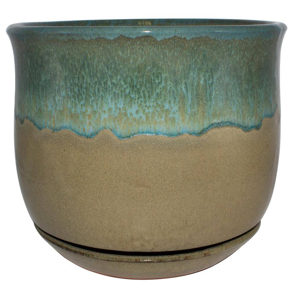 Trendspot 12 in. Dia Multi-Color Bella Ceramic Planter CR11183S-120B