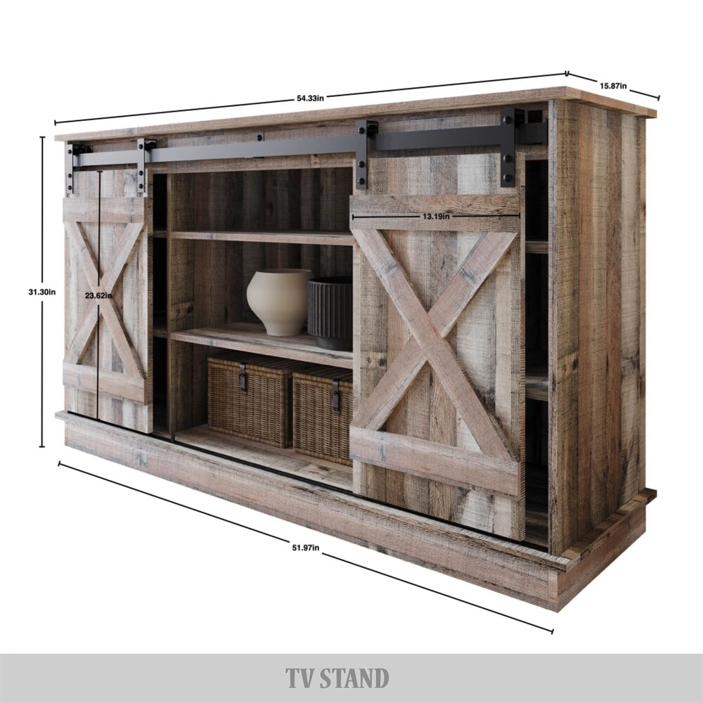 CraftPorch Vintage Style X shaped TV Stand Console