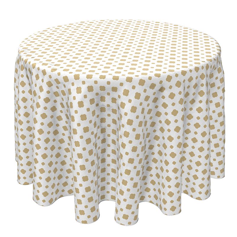 Round Tablecloth， 100% Cotton， 60 Round， Subtle Pattern