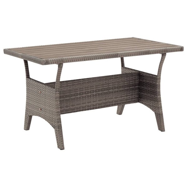 vidaXL Outdoor Dining Table Patio Table Garden Wicker Furniture PE Rattan