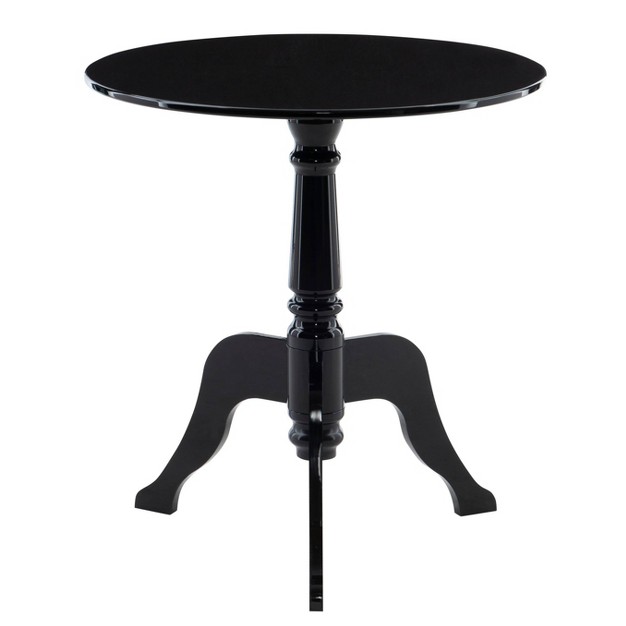 Acrylic Curvy Legs Glam End Table Black Linon