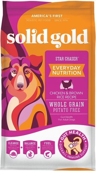 Solid Gold Star Chaser Chicken and Brown Rice with Vegetables Adult Dry Dog Food