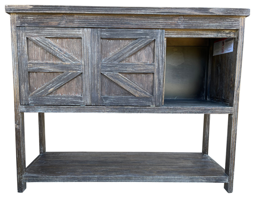 Barn Door Accent Console  Brown   Farmhouse   Console Tables   by Jackson  ampCo.  Houzz