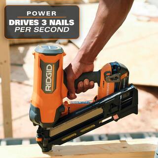 RIDGID 18V Brushless Cordless 30 3-12 in. Framing Nailer with Brushless Jig Saw (Tools Only) R09895B-R8832B