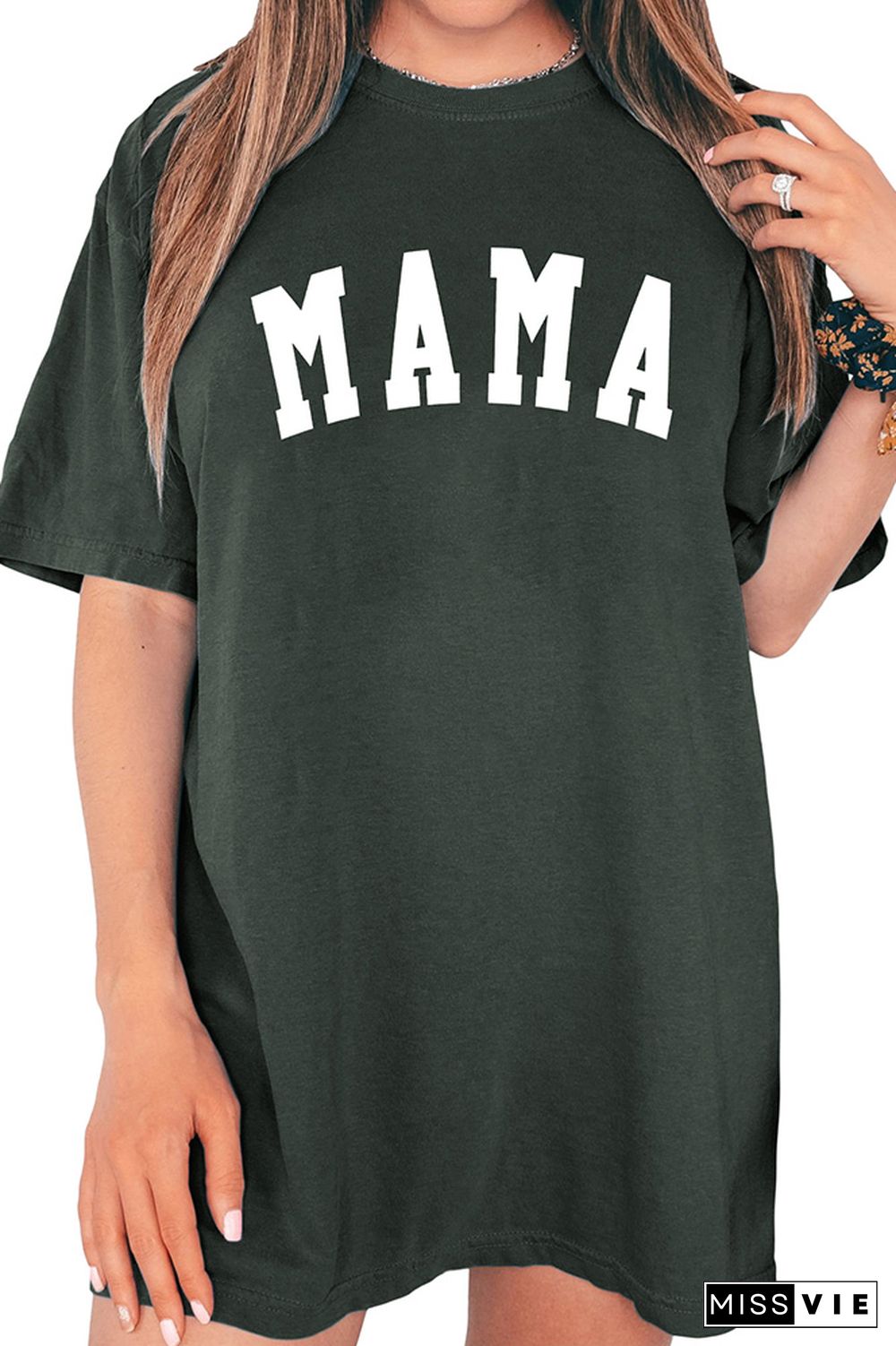 Mama Print Oversize Graphic Tee