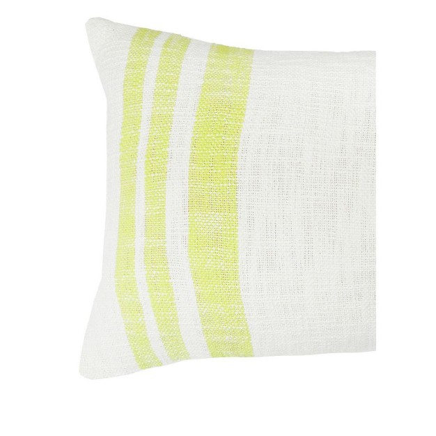 X 22 quot Morgan Citron Yellow Woven Throw Pillow