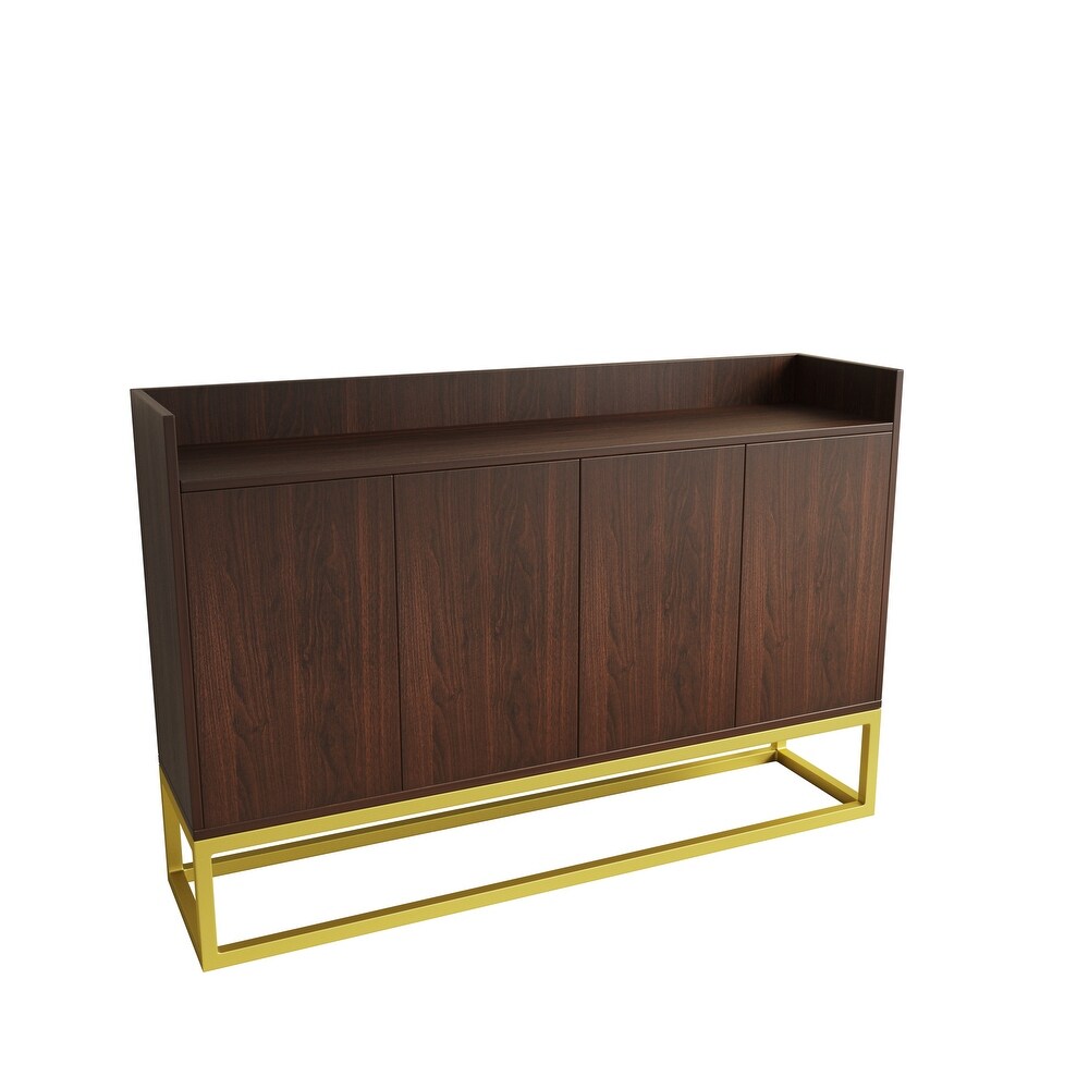 Storage Cabinet with Square Metal Legs and Particle Board Material