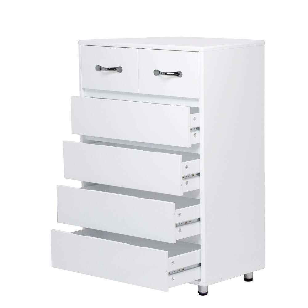 Cabinet Six Drawers Side Table Storage Multi Scene Applicable White