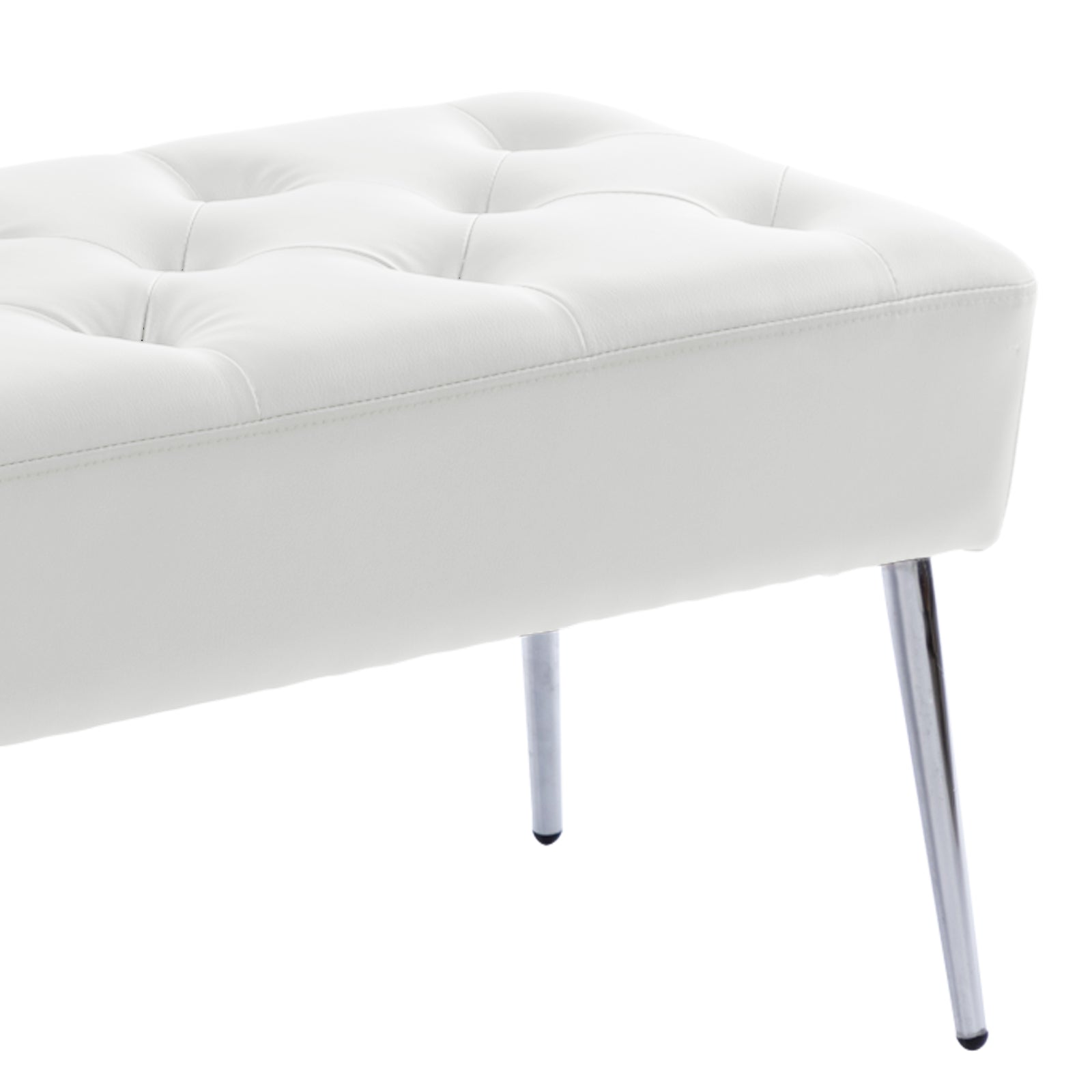 Duhome Elegant Lifestyle Bench Faux Leather Upholstered Bench for Bedroom Entryway Modern Tufted White