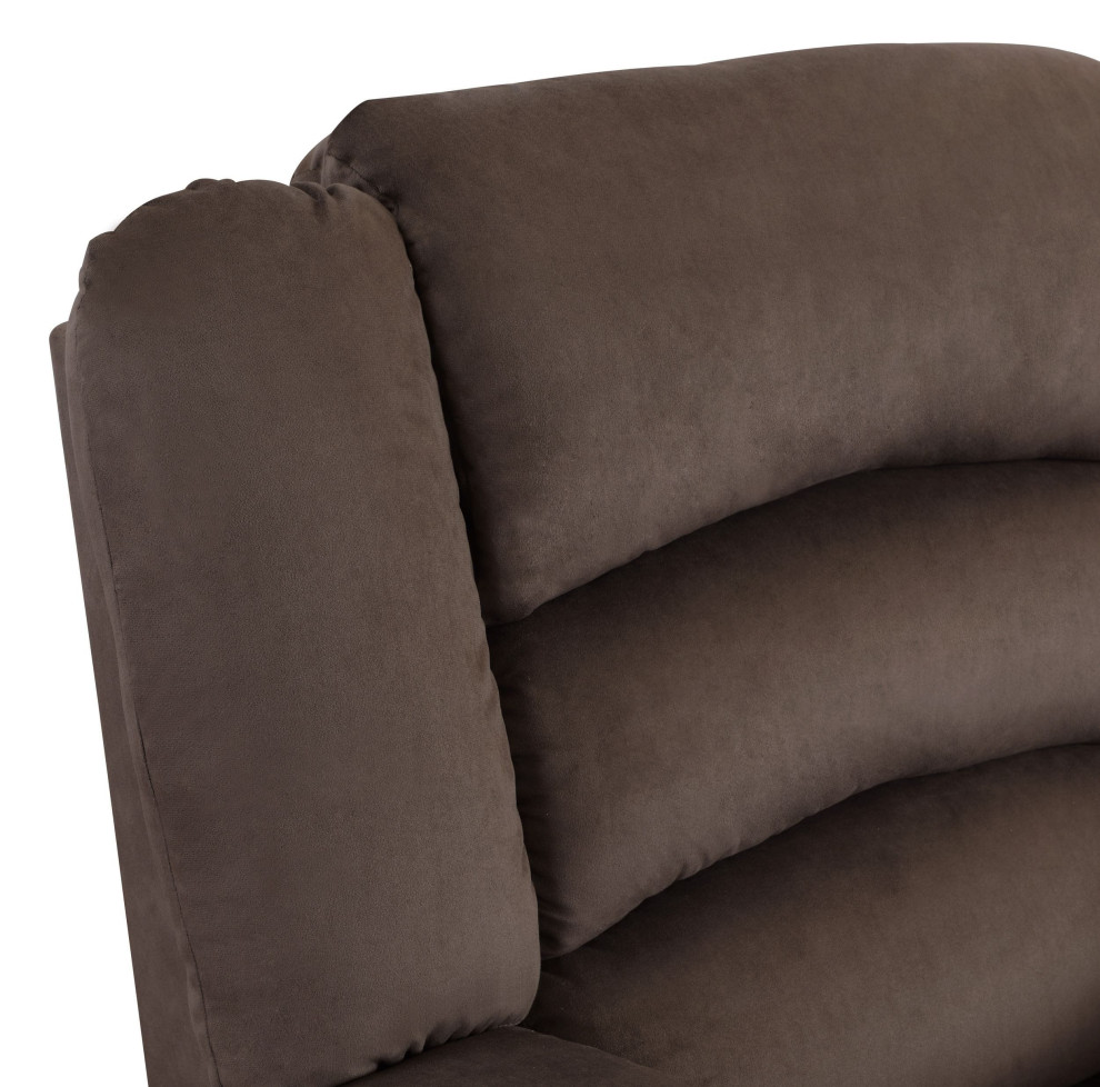 Callan Contemporary Microfiber Recliner Sofa   Transitional   Sofas   by Luxuriant Furniture  Houzz