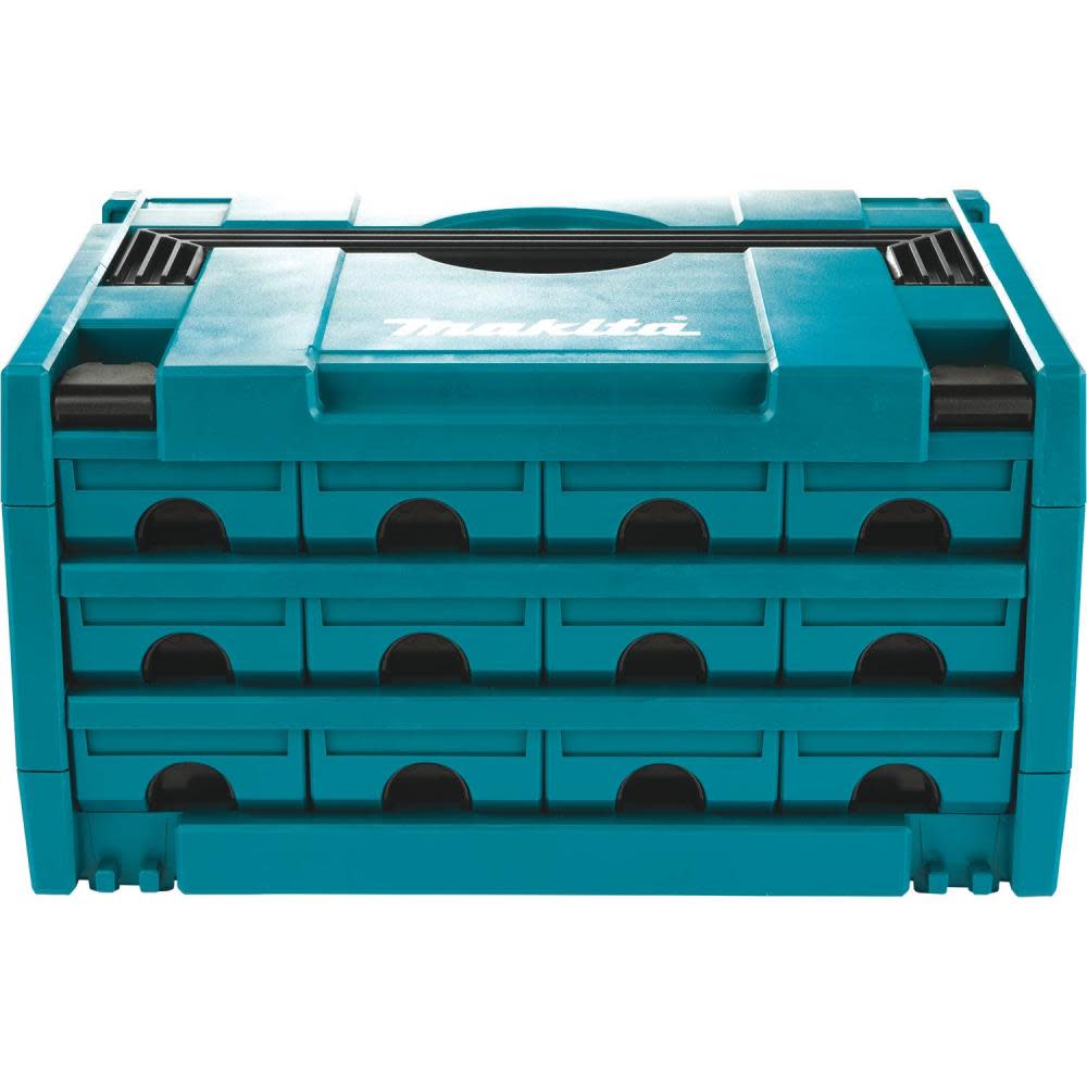 Makita MAKPAC 12 Drawer Interlocking Case 8 1/2 x 15 1/2 x 11 5/8 ;