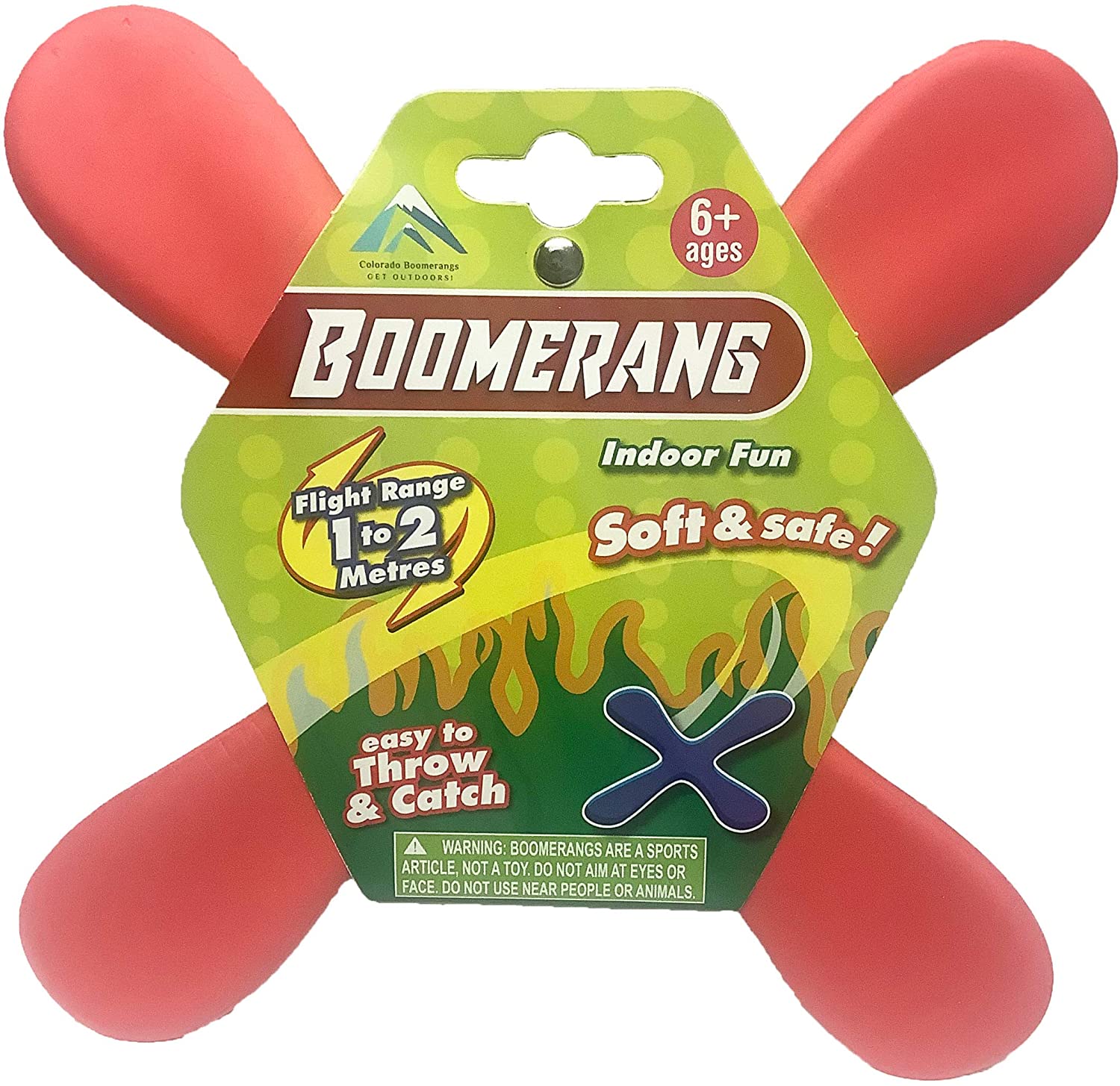 Indoor Boomerang 2 Pack - Great Beginner Boomerangs for Kids or Adults. Soft and Safe.