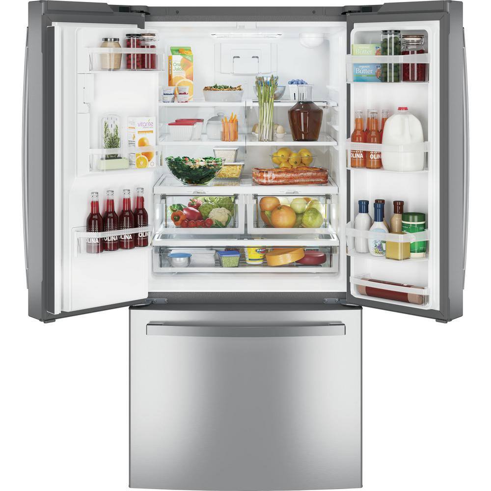 GE 20.8 cu ft. French Door Refrigerator in Fingerprint Resistant Stainless Steel ENERGY STAR GNE21FYKFS