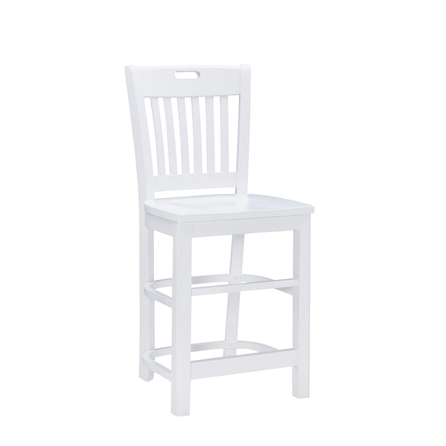 Linon Verven 248221 Counter Stool Set of 2 White  Crowdfused