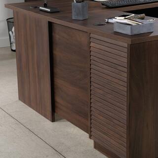 WORKSENSE Palo Alto 59.134 in. L-Shaped Spiced Mahogany Commercial Computer Desk with File Storage 427793