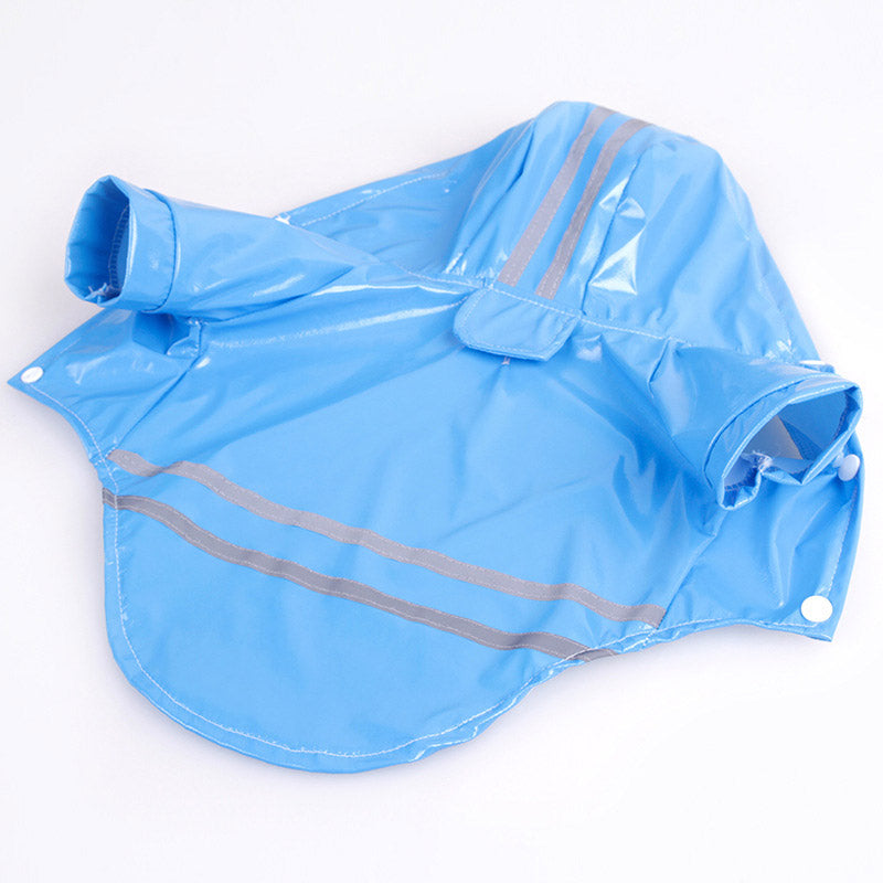 Waterproof Dog Raincoat Small Large Reflective Rain Jacket Hooded Rainwear S-XL