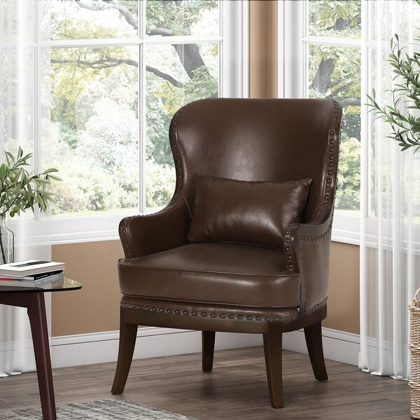 Mantua Upholstered Accent Chair with Nailhead Trim by Christopher Knight Home - 27.00