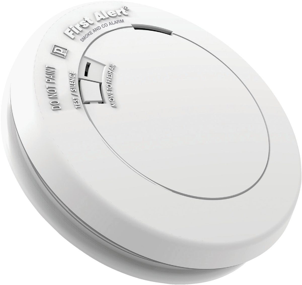 First Alert 10-Year Battery Slim Round Carbon Monoxide Smoke Alarm White