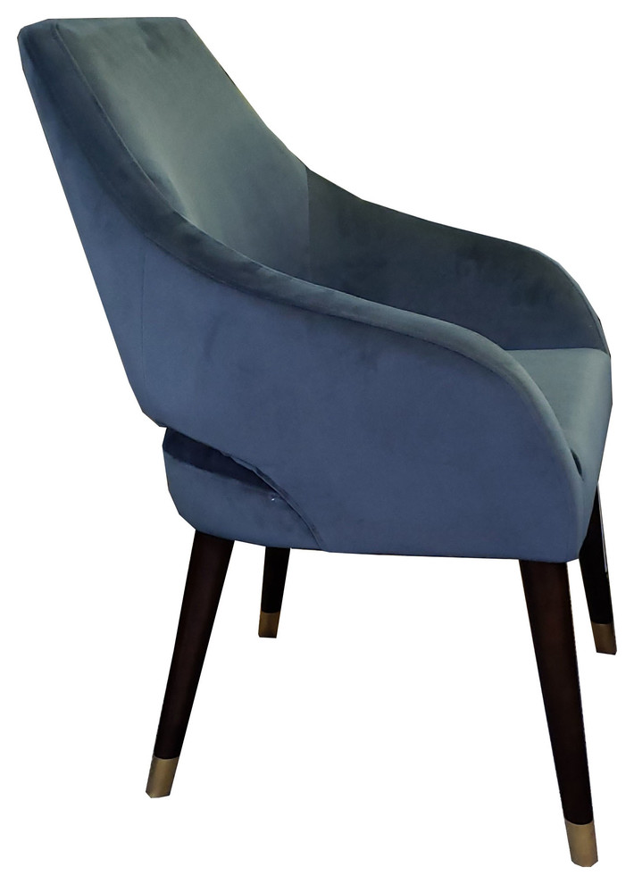 Velvet Fabric Dining Arm Chair   Midcentury   Dining Chairs   by ARTEFAC  Houzz