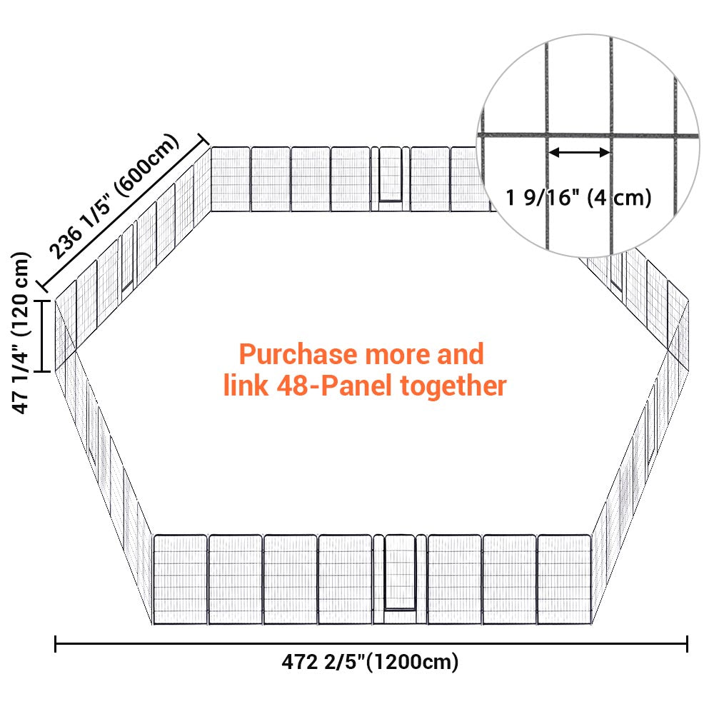 Yescom Heavy Duty Dog Playpen 47