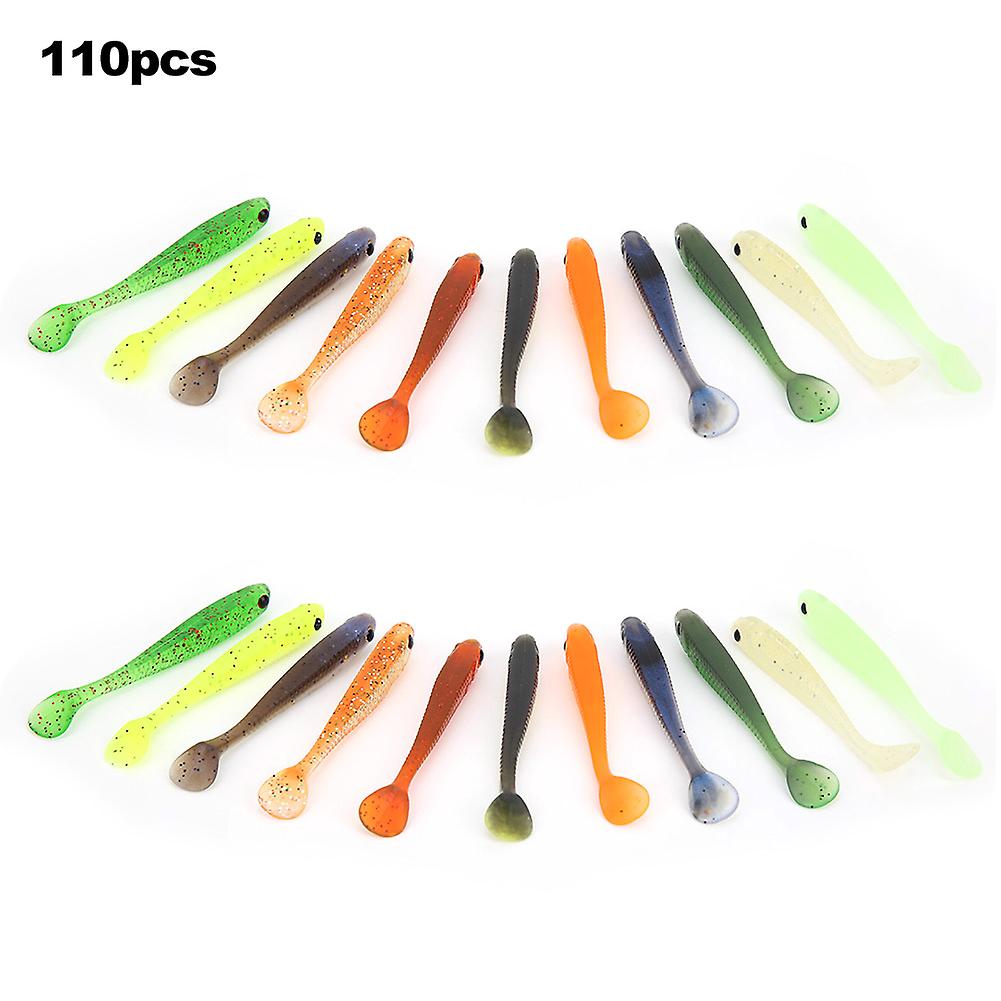 55mm Simulation Artificial Small Fish Soft Fishing Lure Baits With T Tail Accessory