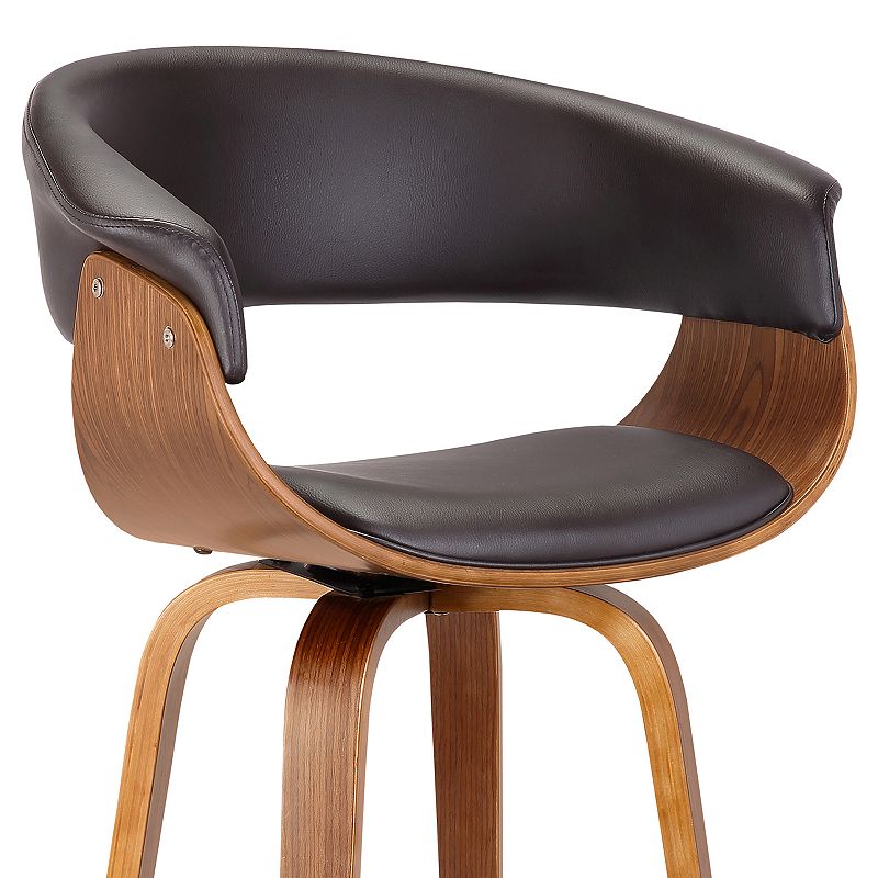 Armen Living Julyssa Mid-Century Swivel Bar Stool