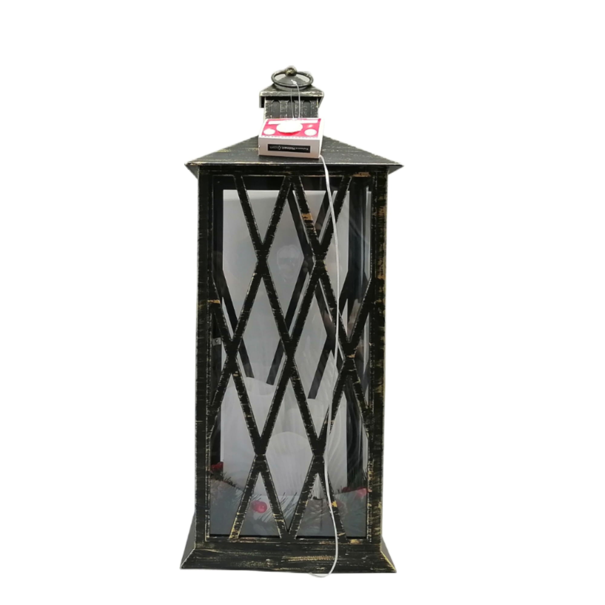 Holiday Time Black 23.4-Inch LED Lantern