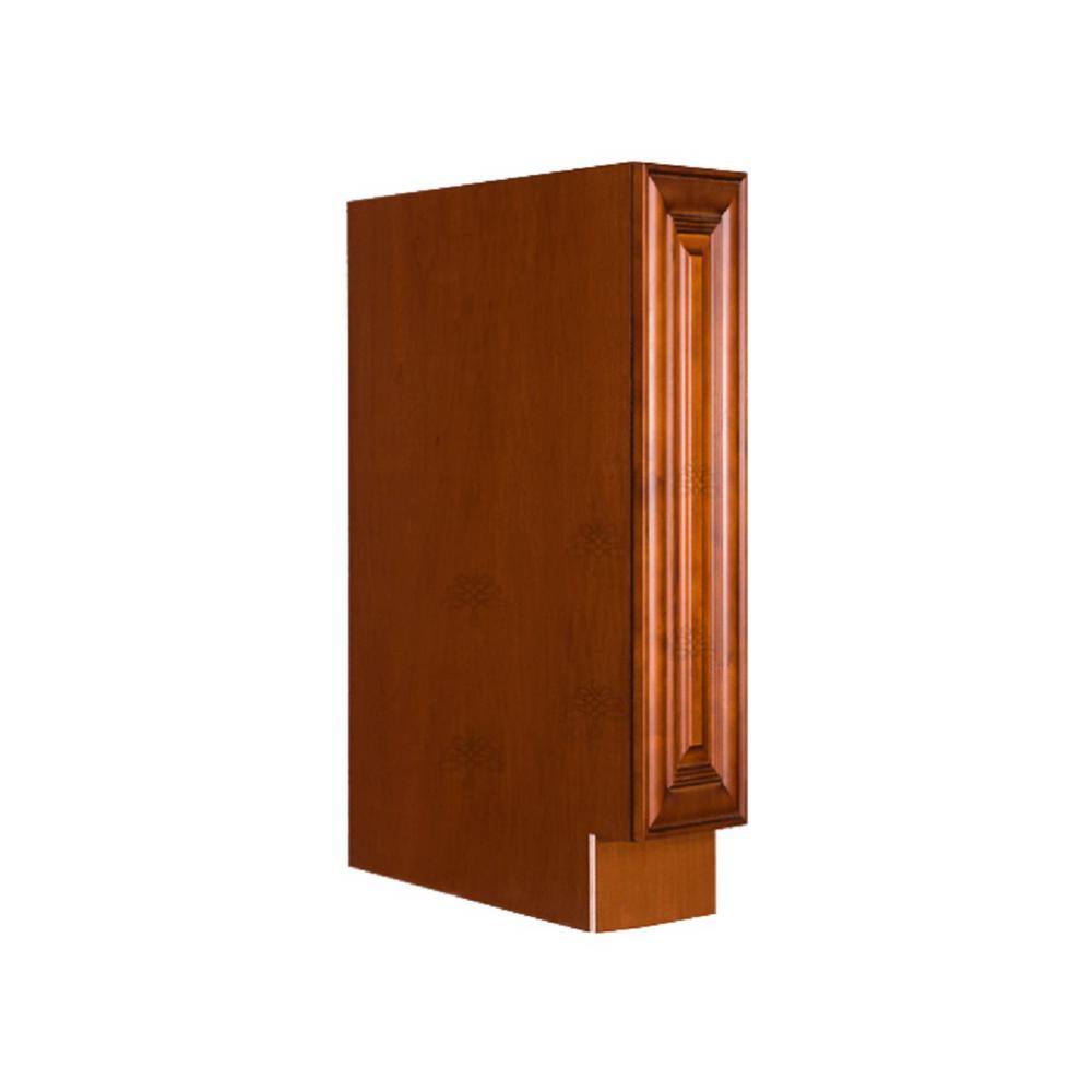 LIFEART CABINETRY Cambridge Assembled 6x34.5x24 in. Base Spice Drawer Cabinet in Chestnut AC-BSR06