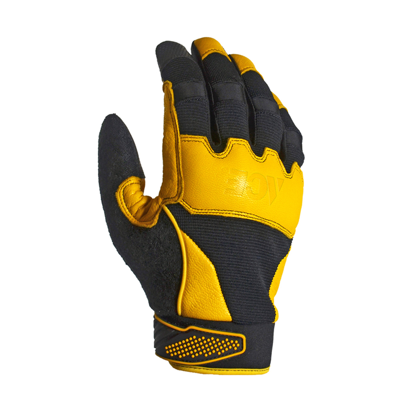 Ace Men\u0027s Indoor/Outdoor Work Gloves Black/Yellow XL 1 pair