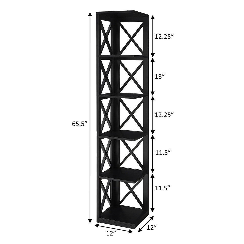 Convenience Concepts Oxford 5 Tier Corner Bookcase