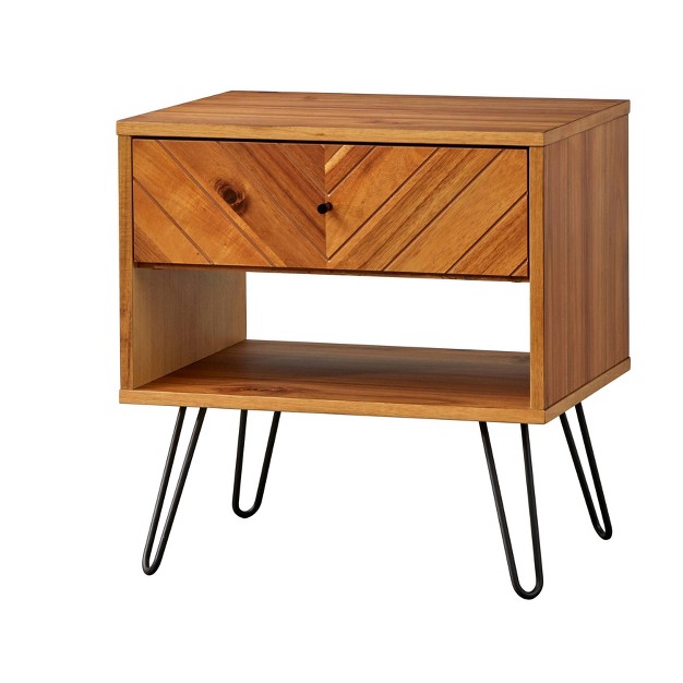 Alexandria 1 Drawer End Table Oak Lifestorey