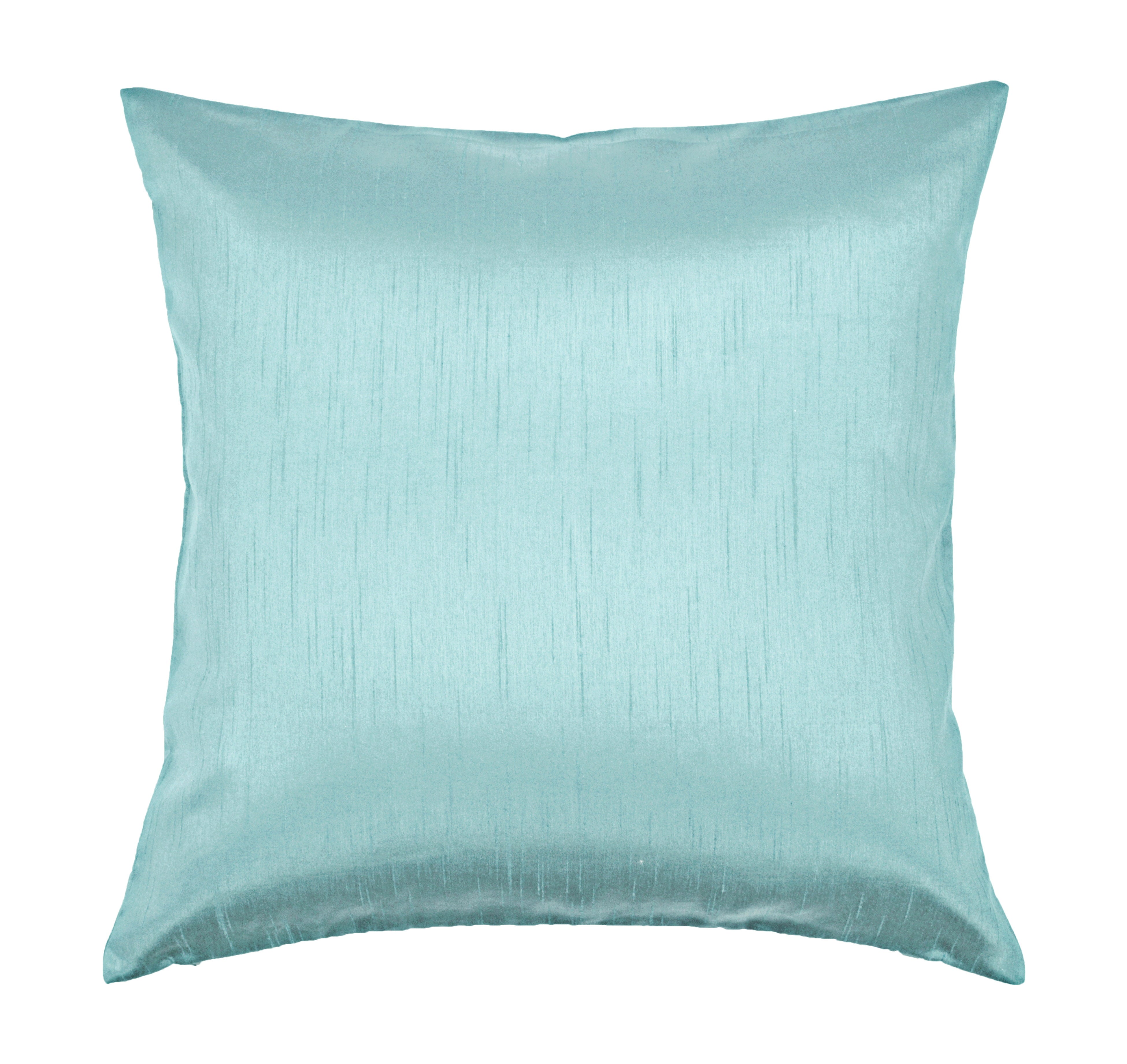 Aiking Home Solid Faux Silk Decorative Throw Pillow COVER 20 by 20 - Aqua