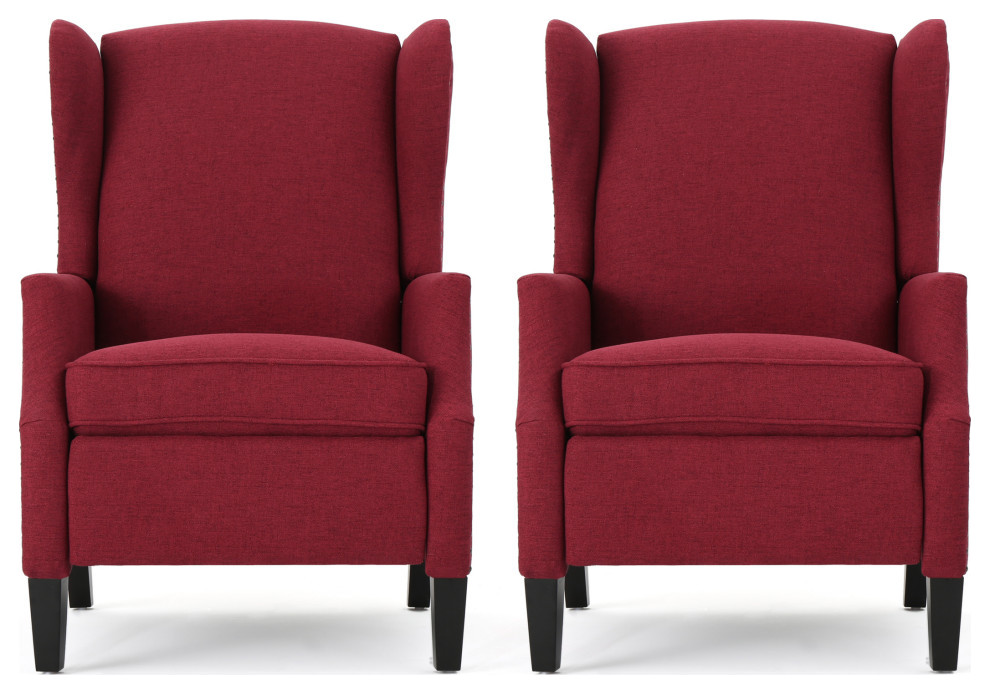 Corbin Fabric Recliner  Set of 2   Contemporary   Recliner Chairs   by GDFStudio  Houzz