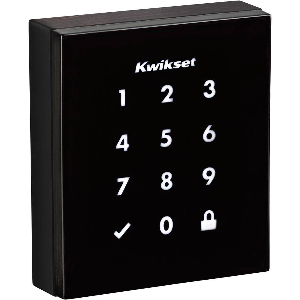 Kwikset Obsidian Venetian Bronze Keyless Keypad Electronic Touchscreen Deadbolt Featuring Z-Wave Technology 954OBNZW50011PS