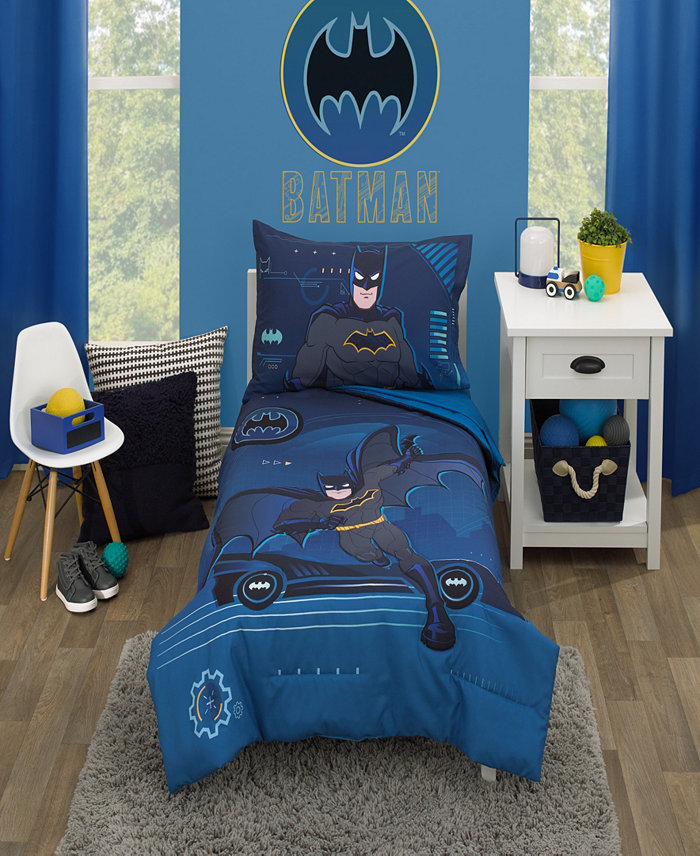 Warner Brothers Batman Bat-Tech 4 Piece Toddler Bed Set