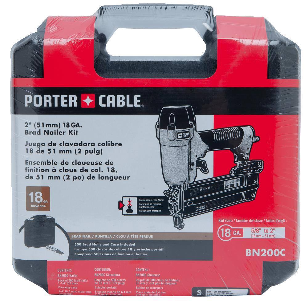 Porter-Cable 18-Gauge Pneumatic Brad Nailer Kit BN200C