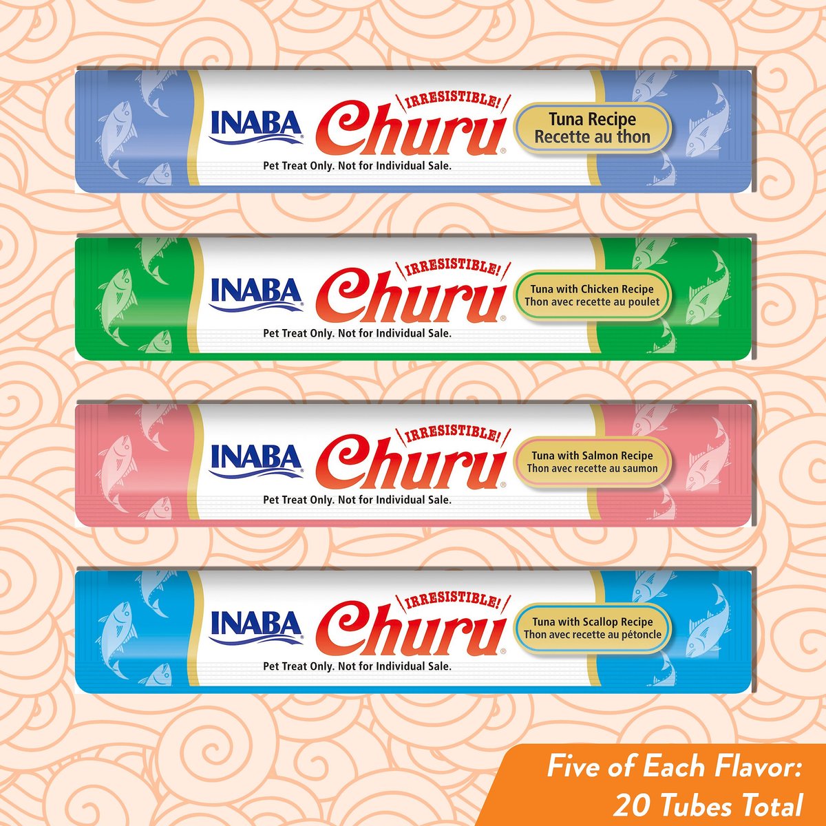 Inaba Churu Tuna Puree Variety Pack Grain-Free Lickable Cat Treat