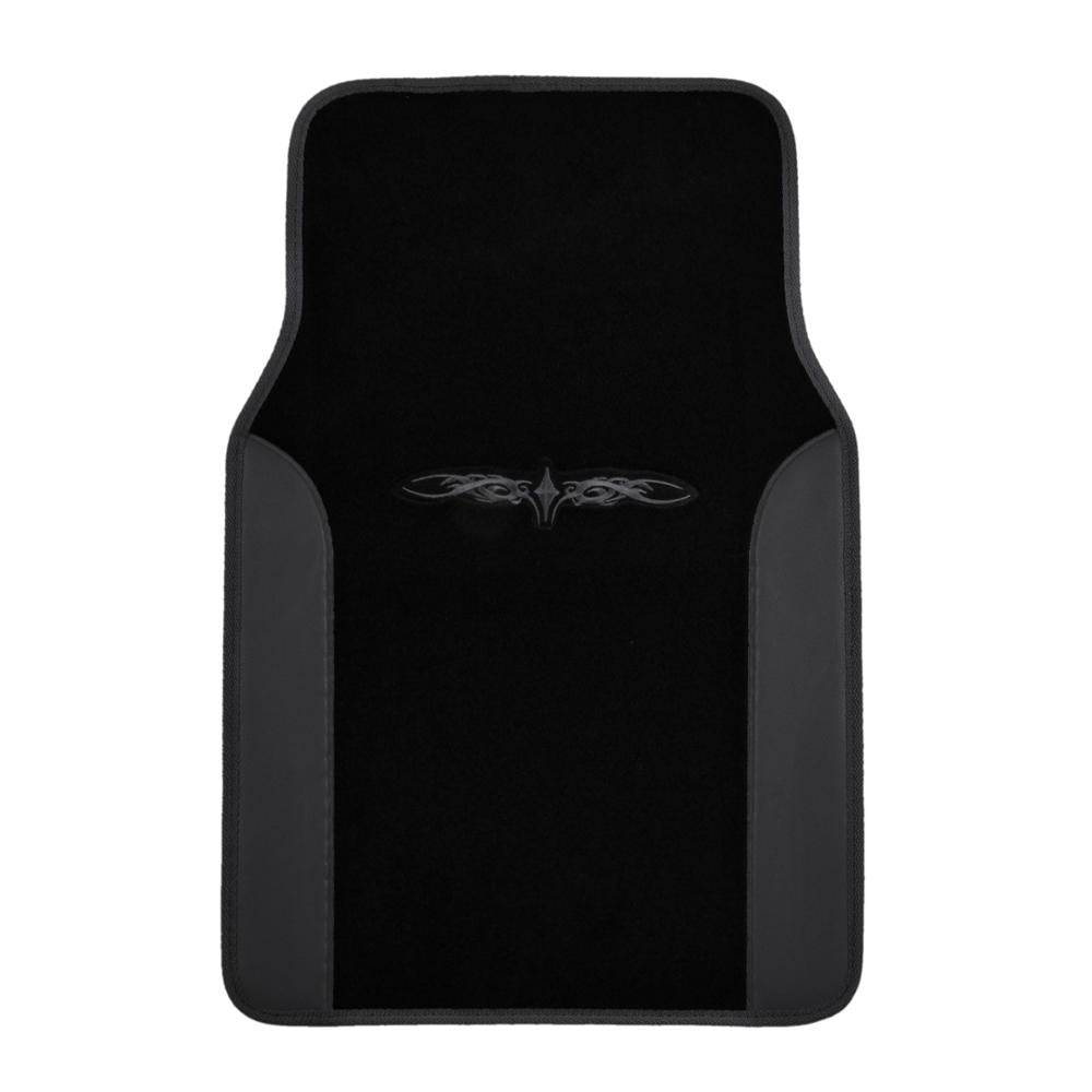 BDK Design Car Floor Mats 4 Pieces - Carpet with Unique Design， Universal Fit - Front and Rear Full Set